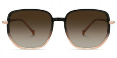 Joana Black and Beige Glasses in Geometric Wide Frame Design