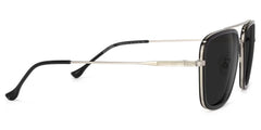 Nayeli Aviator Black-Silver Sunglasses | Zeelool Glasses