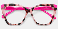 Kira Pink Tortoise Frame Glasses with Butterfly Frame Online | ZEELOOL