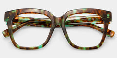 Xion Green-Tortoise Square Frames Glasses | Zeelool