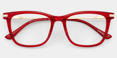 Selena Rectangle Transparent Red Glasses for Women | ZEELOOL
