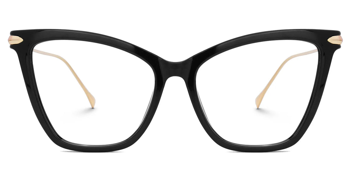 Hilary Butterfly Black Eyeglasses with Oversized Frames