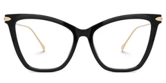 Hilary Butterfly Black Eyeglasses with Oversized Frames