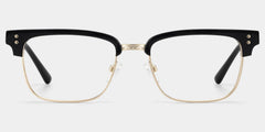 Ryan black and gold browline Frame glasses Online | ZEELOOL