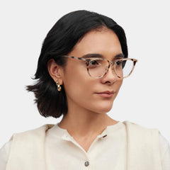 Caden Eyeglasses in Round Tortoise Frame | Zeelool
