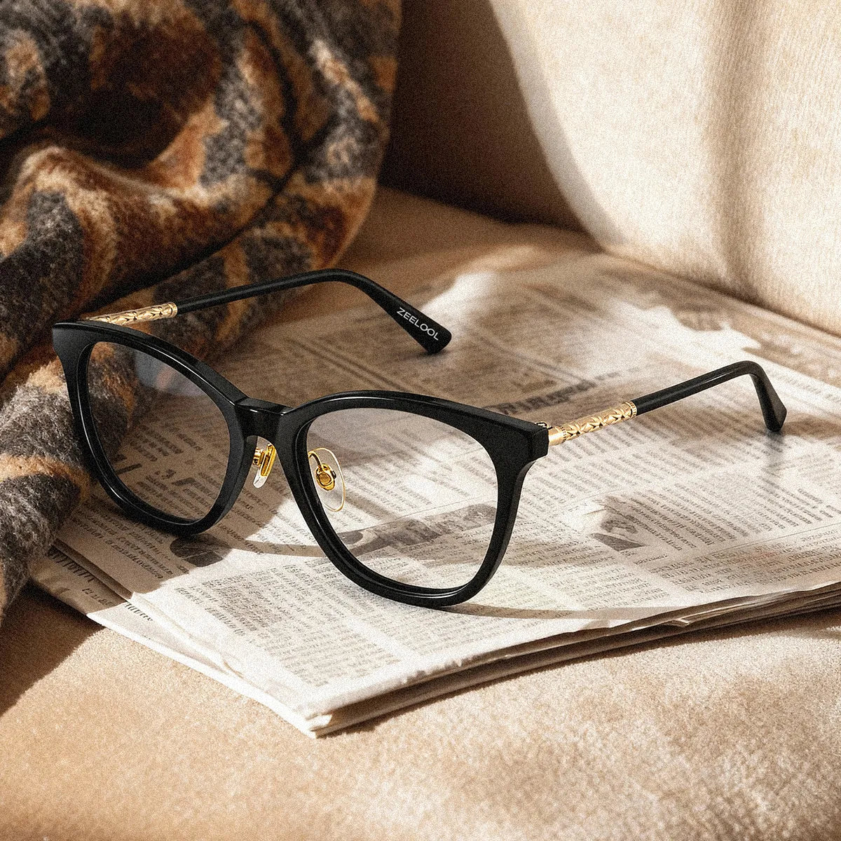 April Black Frame Glasses with Cat eye Frame Online | ZEELOOL