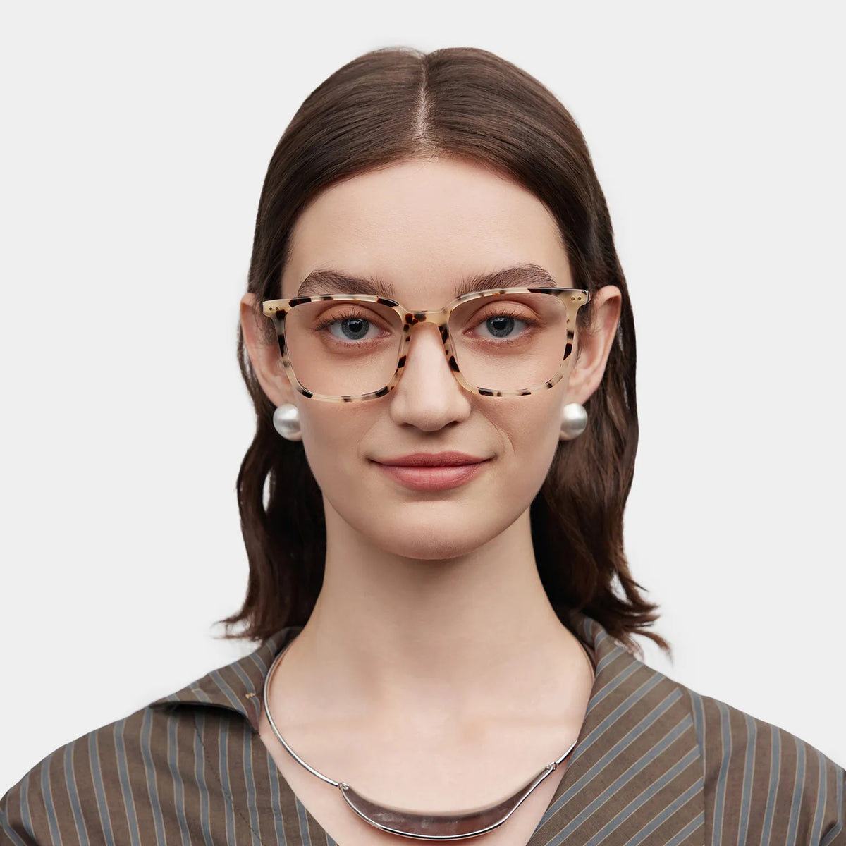 Zoe Tortoise Frame Glasses with Square Frame Online | ZEELOOL