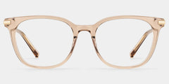 Square Beige Eyeglasses- Vilmarie Acetate Frame Glasses