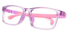 Arddin Rectangle Purple Frame Eyeglasses for Tweens