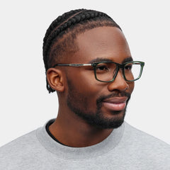 Cozy Green Frame Glasses with Rectangle Frame Online | ZEELOOL