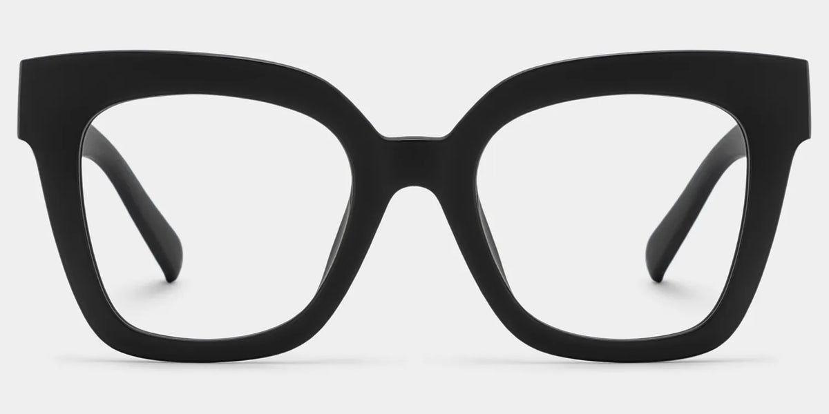 Malcolm Square Matte Black Glasses with Prescription