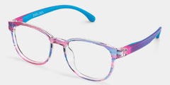 Dale Round Blue Pink Frame Eyeglasses for Pre-tweens