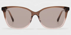 Finnian Square Clear Brown Glasses Frames with Glitter Fabric | ZEELOOL