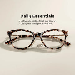 April Tortoise Frame Glasses with Cat eye Frame Online | ZEELOOL