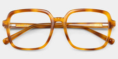 Kenneth Square Beige Tortoise Shell Glasses | ZEELOOL
