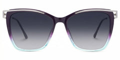 Square Krystle Purple-Blue Eyeglasses deals -Zeelool