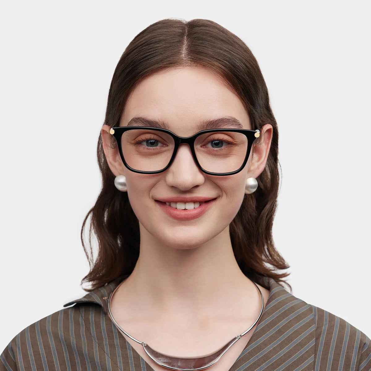 Delilah Square Black Frame Eyeglasses for Women| ZEELOOL