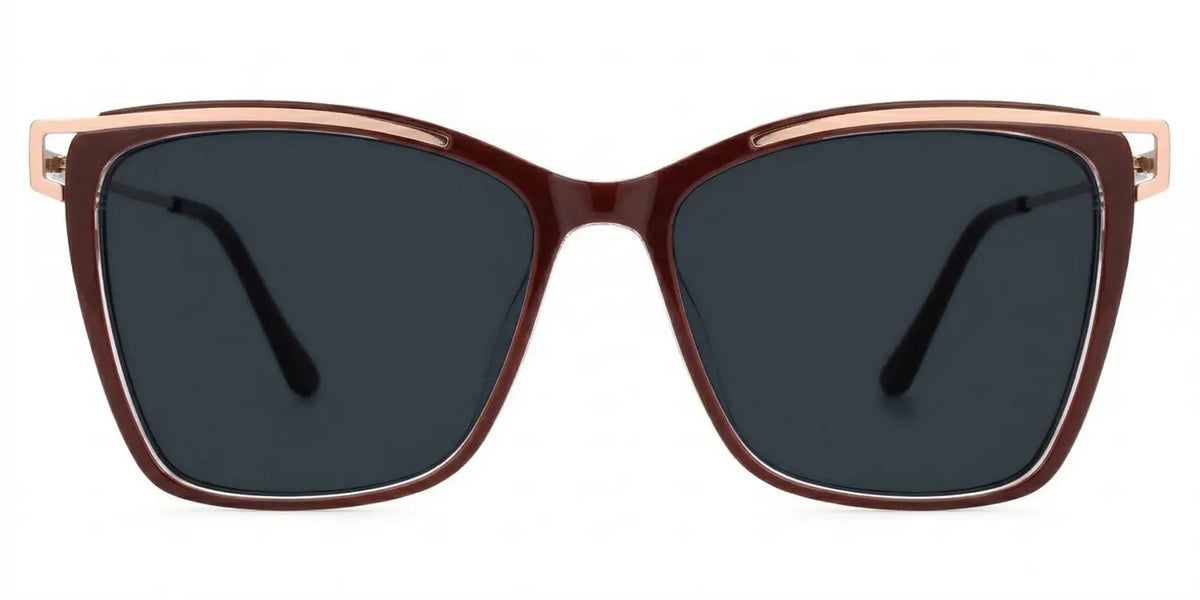 Krystle Square Red Eyeglasses and Clear Frames