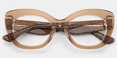 Mireille Butterfly Brown bling bling Eyeglass Frames | ZEELOOL