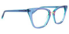 Martha Cat Eye Light-Blue Glasses | Zeelool Glasses