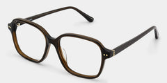 Clementine Chocolate Brown Square Glasses | ZEELOOL