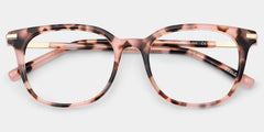 Square Pink Tortoise Eyeglasses- Vilmarie Acetate Frame Glasses
