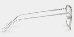 Javier silver rectangle glasses Online | ZEELOOL