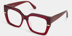 Mavis Square Burgundy Glasses Frames with Glittering Powder| ZEELOOL