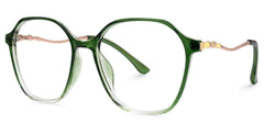 Lekesha Geometric Green Glasses