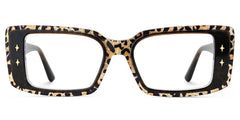 Women's Rectangle Eyeglasses Frames With Leopard Color
