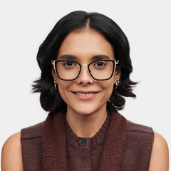 Juniper Eyeglasses in Square Black Frame | Zeelool