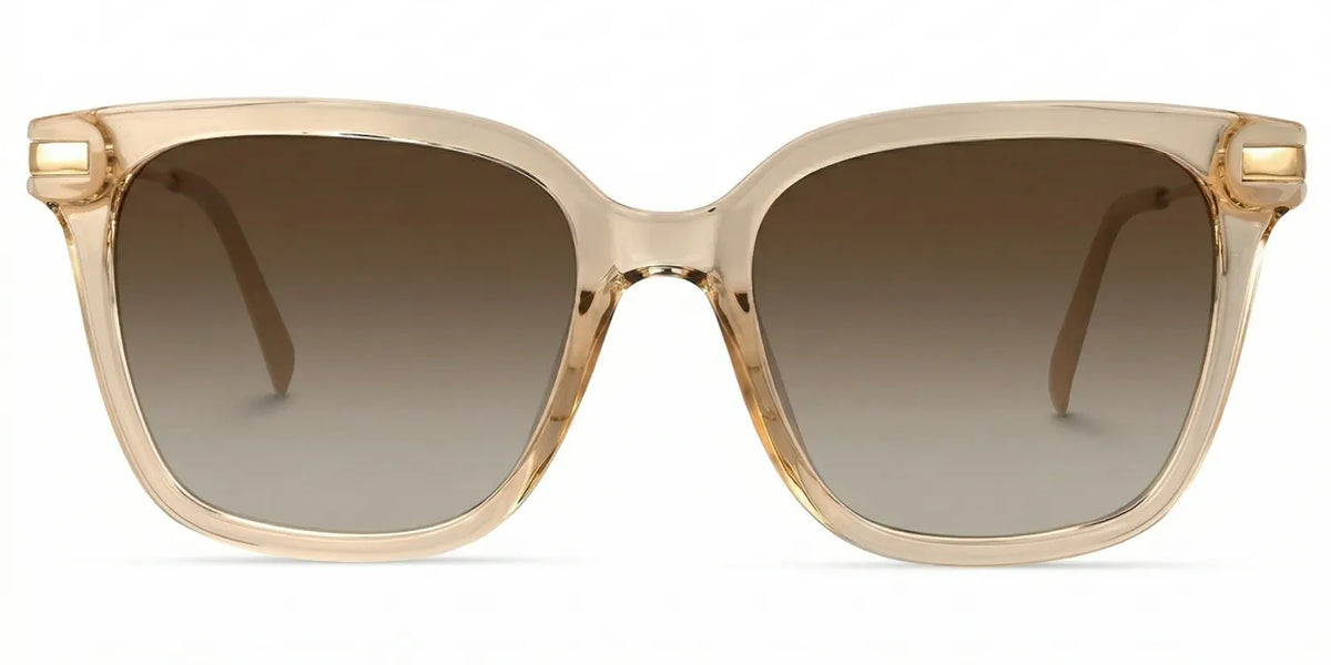 Jacqui Square Beige Eyeglasses and Clear Frame