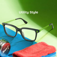 Axel Gray Frame Glasses with Rectangle Frame Online | ZEELOOL