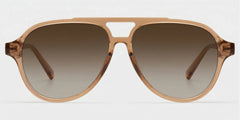 Drew Tan Clear Brown Aviator Glasses for the Female | ZEELOOL