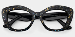 Giselle Black Cat Eye Glasses with Rhinestones | ZEELOOL