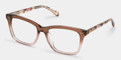 Layla Brown Flower Square Eyeglass Frames | ZEELOOL