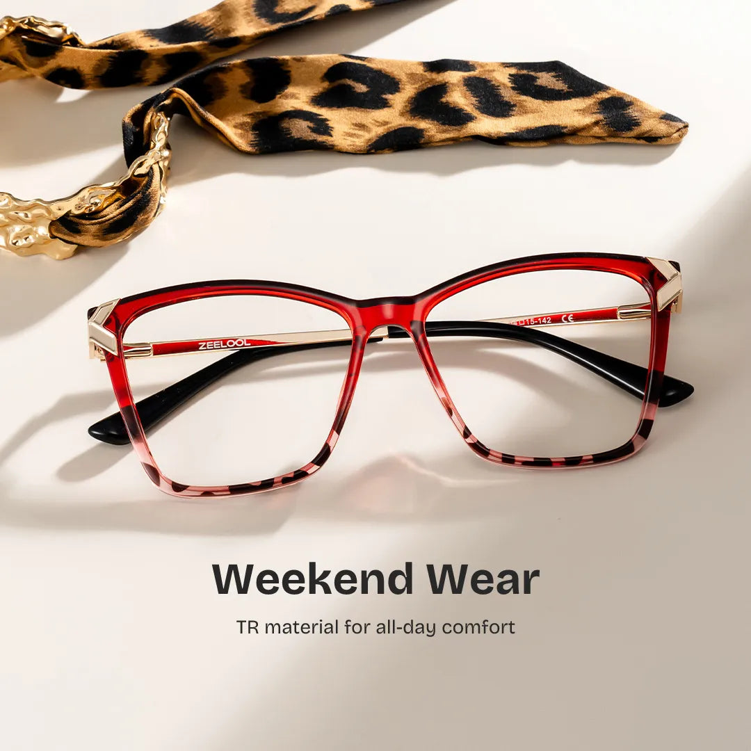 Mia translucent square Frame glasses Online | ZEELOOL
