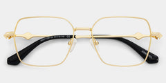 Kayla geometric gold Frame glasses Online | ZEELOOL