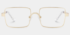 Gavin Eyeglasses in Rectangle Gold Frame | ZEELOOL