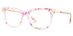 Eliot Rectangle Eyewear with Pink