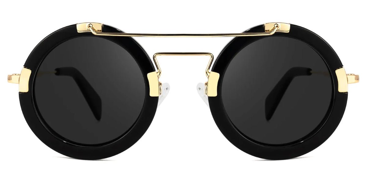 Martis Round Black Sunglasses | Zeelool Glasses