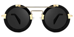 Martis Round Black Sunglasses | Zeelool Glasses