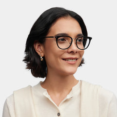 Caden Eyeglasses in Round Black Frame | Zeelool