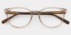Allison Round Transparent Brown Glasses for the Female | ZEELOOL