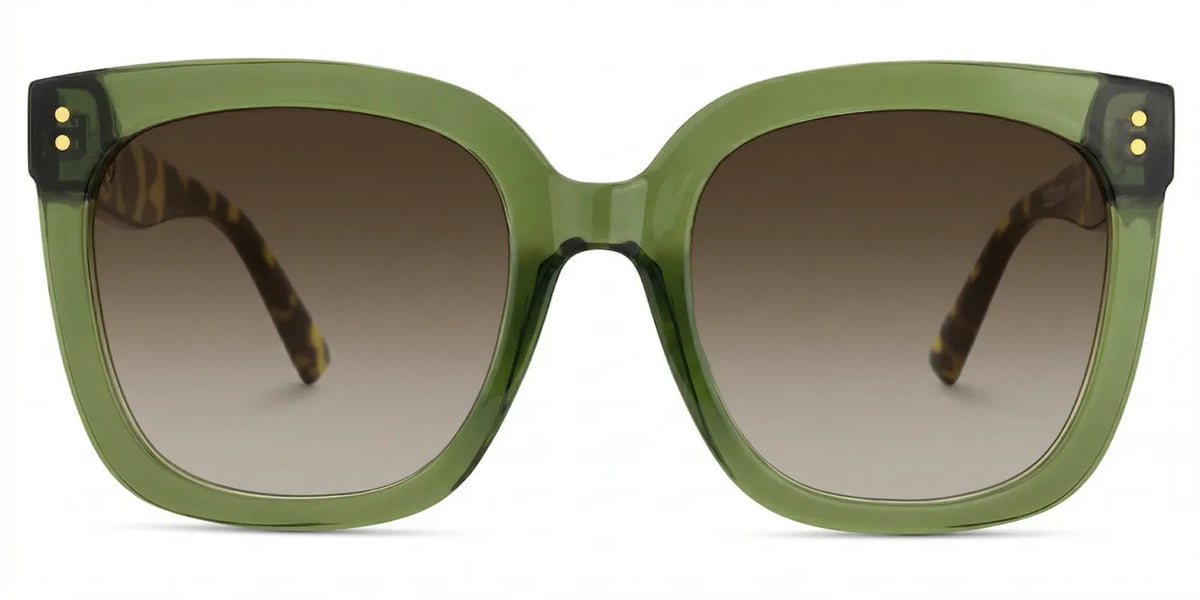 Women's Green Glasses With Square Shape