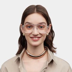 Athena Clear Frame Glasses with Aviator Frame Online | ZEELOOL
