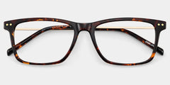 Eleanor Rectangle Brown Glasses with Wide Frame | ZEELOOL