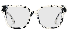 Kerri Wide Cow Print Glasses with Square Frames | Zeelool