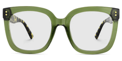 Women's Green Glasses With Square Shape