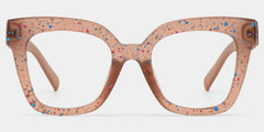 Malcolm Large Square Nerdy Glasses with Matte Brown